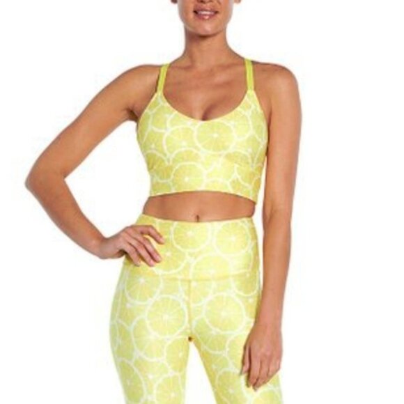 NWT Wildfox lemon print sports bra & leggings set - Picture 3 of 15